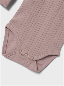 NAME IT Langærmet Body Omina Deauville Mauve
